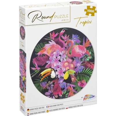 Grafix Кръгъл пъзел Grafix от 1000 части - Тропически свят (400054)