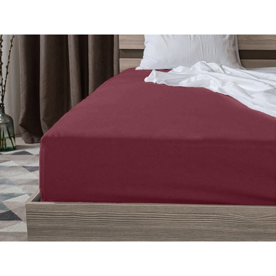 Textilomanie Jersey prostěradlo s lycrou vínové 180x200
