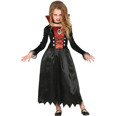 Fiestas Guirca Детски костюм - Черна рокля на Вампир Размер - деца: L: 129-137 см