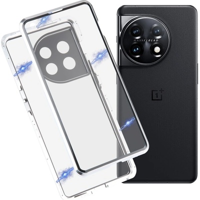 VSECHNONAMOBIL Magnetický kryt 360 pro OnePlus 11 5G stříbrný 56658