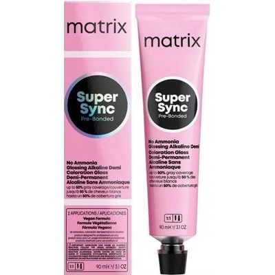 MATRIX SUPER SYNC 8NN - Tónovací barva na vlasy bez amoniaku, předem smíchaná, 90 ml