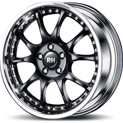 RH RIMS RMK Dynamik 9x18 5x112 ET55 black with stainless lip