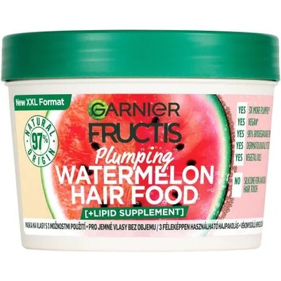 Garnier Fructis Hair Food Watermelon Plumping Mask маска за увеличаване на обема на косата 400 ml за жени