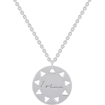 Eppi Strieborný prívesok z kolekcie #ZaNormalniHolky s gravírom I shine P37878
