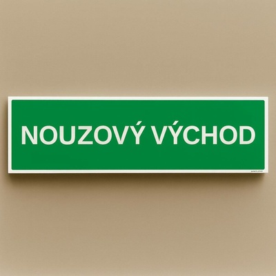 Traiva s.r.o Nouzový východ - Nápis Verze: Samolepka 200 x 50 mm tl. 0.1 mm - Kód: 09804