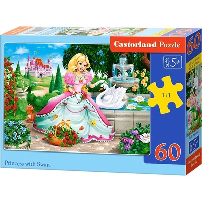 Castorland Princess with Swan 60 pcs Пъзел 60 броя Анимации (259975)