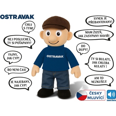 Mluvící panáček Ostravak 32 cm