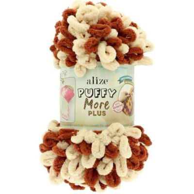 Alize Puffy More Plus 8010 světle béžová s hnědou