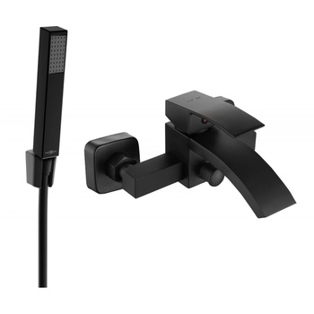 Mexen Libra R77 батерия за вана с душ комплект, черна - 74513R77-70 (74513R77-70)