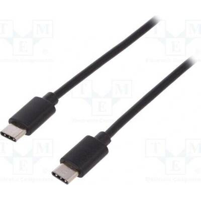 Digitus AK-300138-010-S USB 2.0, USB C vidlice, z obou stran, niklovaný, 1m , černý