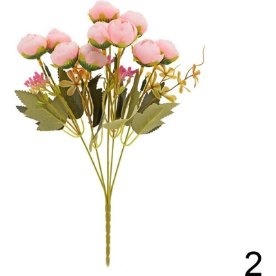 Kytica Ranunculus + zeleň 32cm ružová 247718R