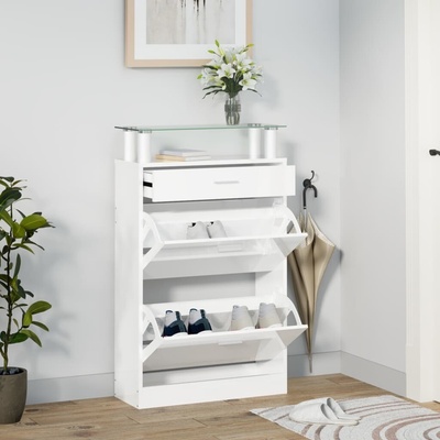 VidaXL 63 x 24 x 104 cm 241244 bílý s vysokým leskem