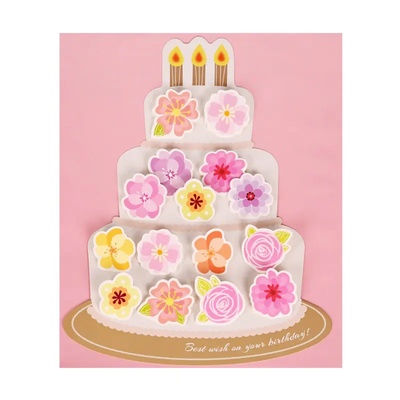 Голяма картичка с триетажна Торта с 3d мини картички (К86292-2)