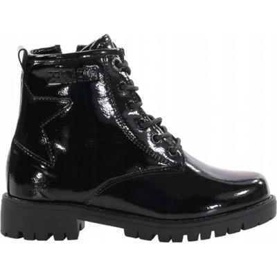 Big Star dětské lakované teplé boty II374045 černá