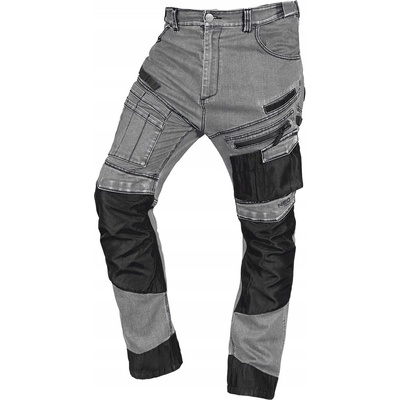 Neo Tools pracovní kalhoty DENIM zesílení Oxford šedé