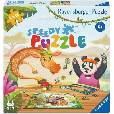 Ravensburger Детски пъзел Ravensburger от 4 х 35 части - Екзотични Животни (12004171)