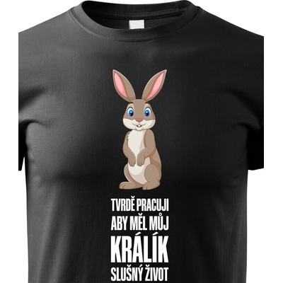 Canvas ětské tričko králík černá