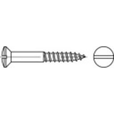 TOOLCRAFT TO-5446353 skrutka do dreva so zápustnou šošovkovou hlavou 3.5 mm 20 mm drážka DIN 95 mosaz 200 ks