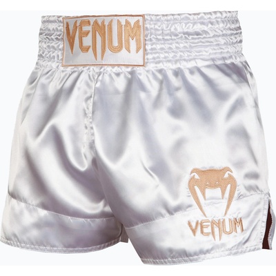 Venum Мъжки шорти за тренировка Venum Classic Muay Thai white/gold