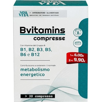 Paladin Pharma Sanavita B Vitamins Compresse Витамини В-Комплекс, 30 таблетки, Paladin Pharma (550765 (50021) PP)