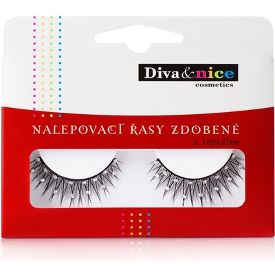 Diva & Nice cosmetics nalepovací řasy zdobené č. 01