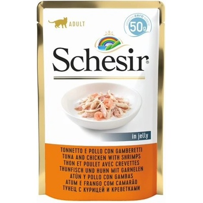 Schesir Cat Adult tuňák kuře a krevety 50 g