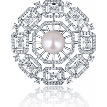 JwL Luxury Pearls dámská brož s perlou 2v1 JL0665