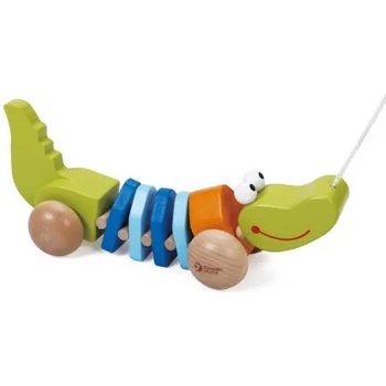 Image 1 of Classic world - Дървена играчка за дърпане - Крокодилче (3301)