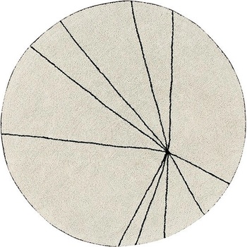 Lorena Canals Кремав ръчно изработен памучен кръгъл килим подходящ за пране ø 160 cm Trace Beige - Lorena Canals (C-TRACE-BEIGE)