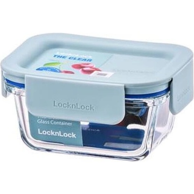 Lock & lock Dóza Clear obdélníková borosilikátové sklo mint 160 ml