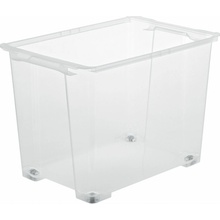 Regalux Úložný box na kolieskach, 58,3 × 39,2 × 41 cm, 65 l, transparentný