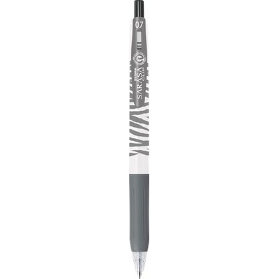 Zebra Гел писалка, 0, 33 мм, с бутон, с шарен корпус, ZEBRA "Sarasa Clip Pastel", пастелно черно (13983)