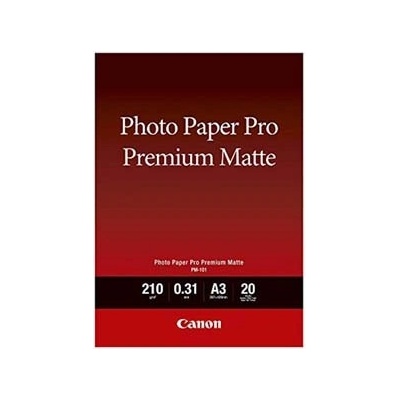 Canon paper premium мат Photo 8657B006, 210 г/м2, A3, мат, мастиленоструен, бял, фотографска хартия (8657B006)