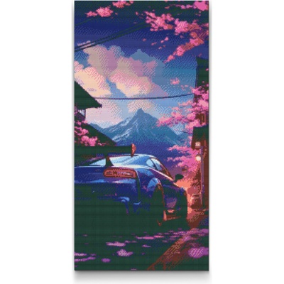 Vymalujsisam.cz Diamantové malování Auto v Japonsku 40 x 80 cm na plastové desce Diamanty Čtvercové
