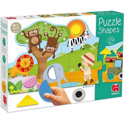 Goula Дървен пъзел с форми Goula - Сафари (53439)