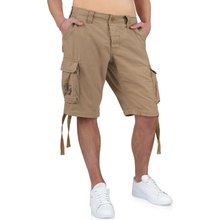Surplus AIRBORNE VINTAGE pánske kapsáčové šortky beige hnedá piesková