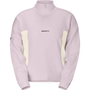 Scott Дамски пуловер Scott Women's Halfzip Jumper - Bliss Pink / Cotton White (117-3635-0114)