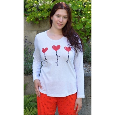 Vienetta Secret dámské dlhé I love you svetlo šedá