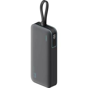 CUKTECH Външна батерия Power Bank LPB200N (CUKL200NMXGR) - с вграден USB-C кабел, USB, Type-C, LED Дисплей, 20000mAh, 40W - Cuktech - Сив