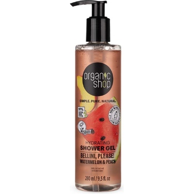 Organic Shop Bellini, Please! Watrmelon & Peach Hydrating Shower Gel 280 ml