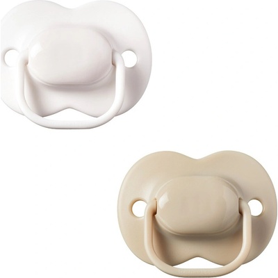 Tommee Tippee dudlík Cherry latex 2 ks bílá a hnědá