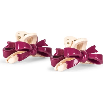 Set 2 skřipců do vlasů BELLIS Bow Sangria Konges Slojd
