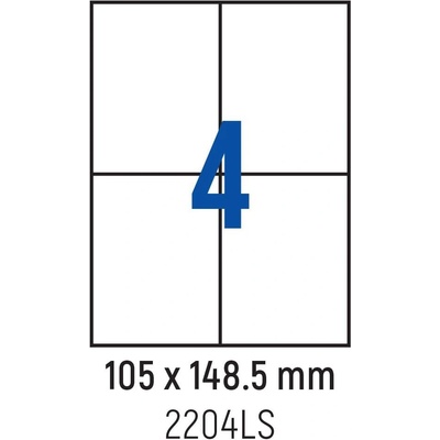 Spree Етикети лепящи 4 бр. , 105.0x148.5 мм, 100 л. , A4 (3800884029831)