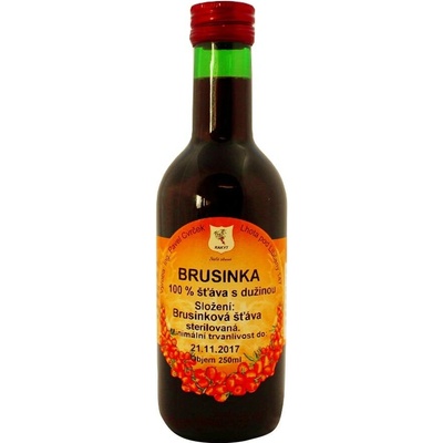 Cvrček Brusinková šťáva 100% 250 ml