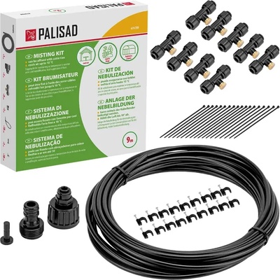 PALISAD Cистема за образуване на мъгла, полиетиленов маркуч, дължина 9 м, дюзи 9 броя// Palisad