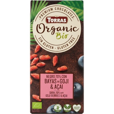 Torras Bio hořká čokoláda s goji a acai 100 g