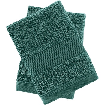 Catherine Lansfield Тъмнозелени памучни кърпи в комплект от 2 бр. от тери 30x30 cm Anti-Bacterial - Catherine Lansfield (TW/55660/W/FC2/FG)