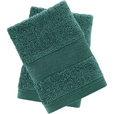 Catherine Lansfield Тъмнозелени памучни кърпи в комплект от 2 бр. от тери 30x30 cm Anti-Bacterial - Catherine Lansfield (TW/55660/W/FC2/FG)