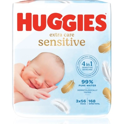 Huggies Extra Care Triplo мокри кърпички за деца 3x56 бр