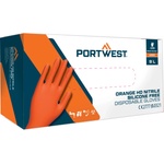 Portwest a930 / Ръкавици за еднократна употреба без силикон, 100 броя в опаковка - оранжеви xxl (a930orrxxl)